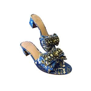 Tory Burch Valentina 44mm Bow Slide Women size 8.5 EUC